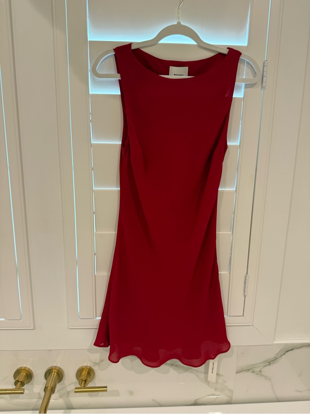 Reformation Vibrant Red Strapless Dress - Picture 2 of 4